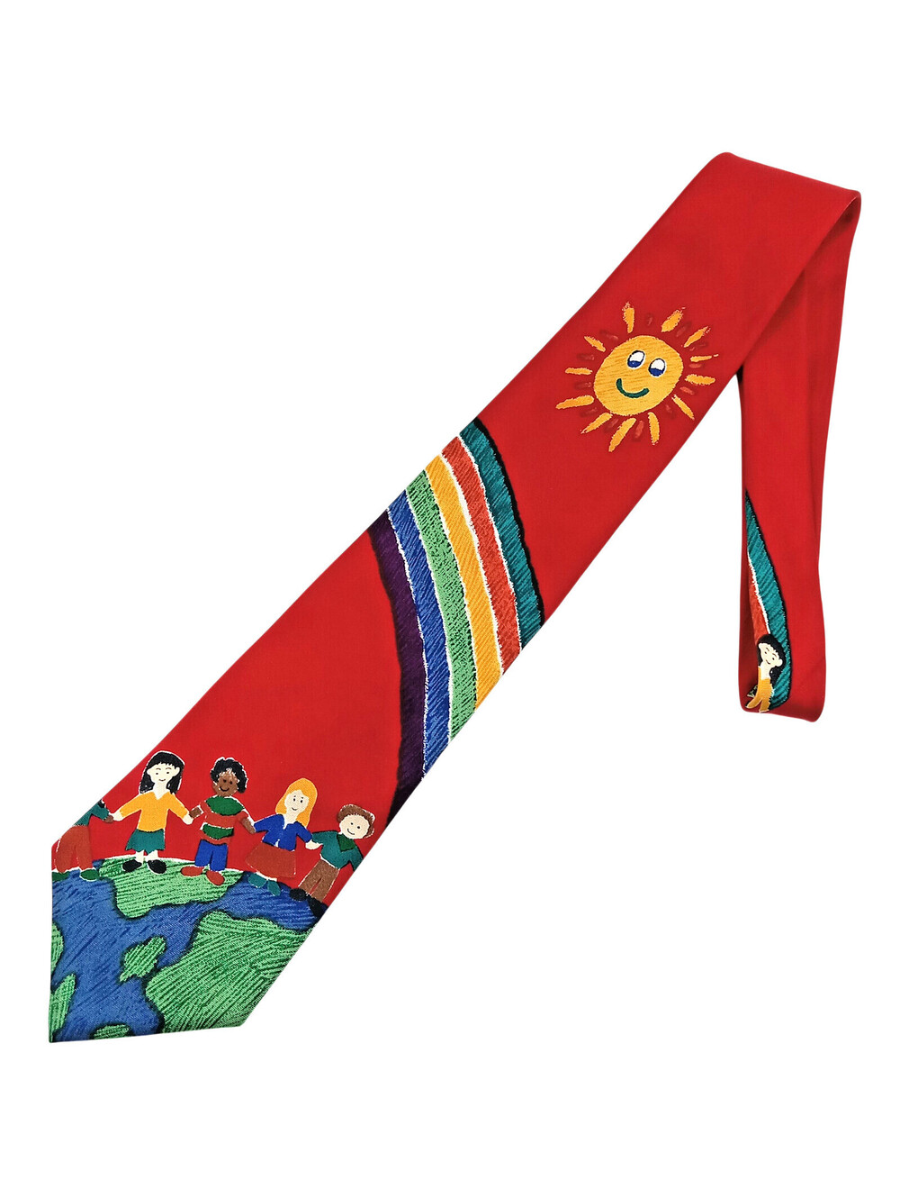 Save The Children Red Neck Tie Silk